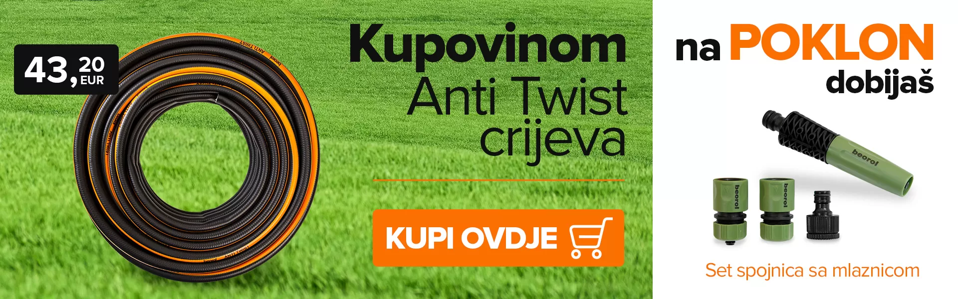 Anti Twist crevo + Mlaznica sa spojnicama - Poklon