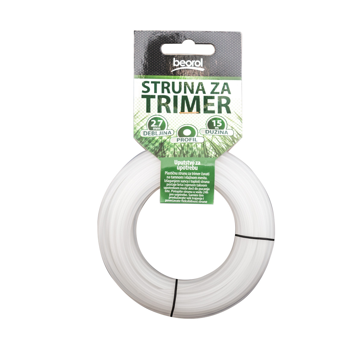 Struna za trimer okrugla ø2.7mm x 15m 