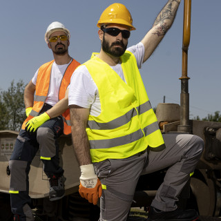 Signalni HV prsluk P101E, žute boje, vel. XL 