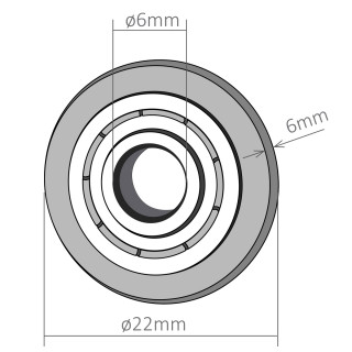 Nožići za mašinu za sečenje pločica Ø22xØ6x6mm 